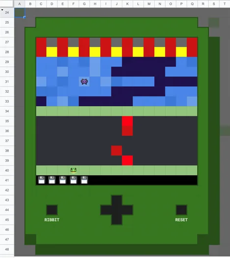스프레스시트에서 frogger